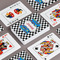 Checkers & Racecars Playing Cards - Front & Back View