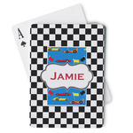 Checkers & Racecars Playing Cards (Personalized)