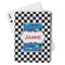Checkers & Racecars Playing Cards - Front View