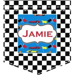 Checkers & Racecars Iron On Faux Pocket (Personalized)