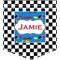 Checkers & Racecars Iron On Faux Pocket (Personalized)