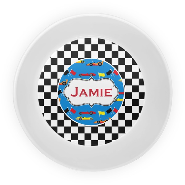 Checkers & Racecars Melamine Bowl - Center