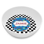 Checkers & Racecars Melamine Bowl - 8 oz (Personalized)