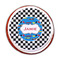 Checkers & Racecars Printed Icing Circle - Medium - On Cookie
