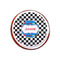 Checkers & Racecars Printed Icing Circle - XSmall - On Cookie