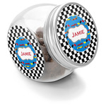 Checkers & Racecars Puppy Treat Jar (Personalized)