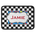 Checkers & Racecars Iron On Rectangle Patch w/ Name or Text