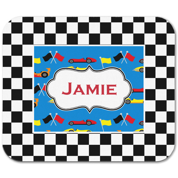 Checkers & Racecars Rectangular Mouse Pad - APPROVAL