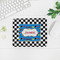 Checkers & Racecars Rectangular Mouse Pad - LIFESTYLE 2