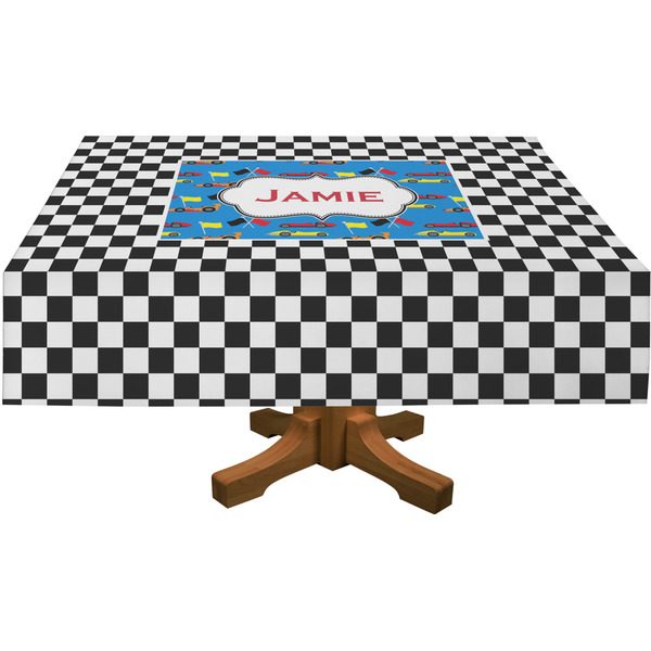 Checkers & Racecars Rectangular Tablecloths (Personalized)