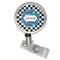 Checkers & Racecars Retractable Badge Reel - Flat