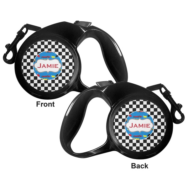 Checkers & Racecars Retractable Dog Leash - Small - Apvl