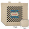 Checkers & Racecars Reusable Cotton Grocery Bag - Front & Back View