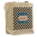 Checkers & Racecars Reusable Cotton Grocery Bag - Single (Personalized)