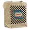 Checkers & Racecars Reusable Cotton Grocery Bag - Front View