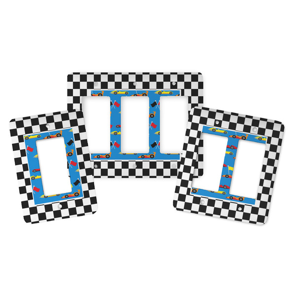 Checkers & Racecars Rocker Light Switch Covers - Parent - ALL VARIATIONS