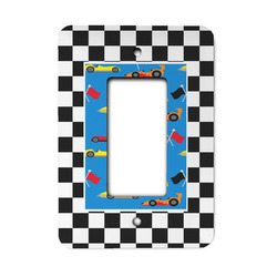 Checkers & Racecars Rocker Style Light Switch Cover - Single Switch