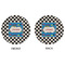 Checkers & Racecars Round Linen Placemats - APPROVAL (double sided)