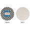 Checkers & Racecars Round Linen Placemats - APPROVAL (single sided)