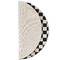 Checkers & Racecars Round Linen Placemats - HALF FOLDED (single sided)