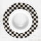 Checkers & Racecars Round Linen Placemats - LIFESTYLE (single)