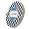 Checkers & Racecars Sandstone Car Coaster - STANDING ANGLE