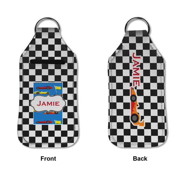 Checkers & Racecars Sanitizer Holder Keychain - Large APPROVAL (Flat)