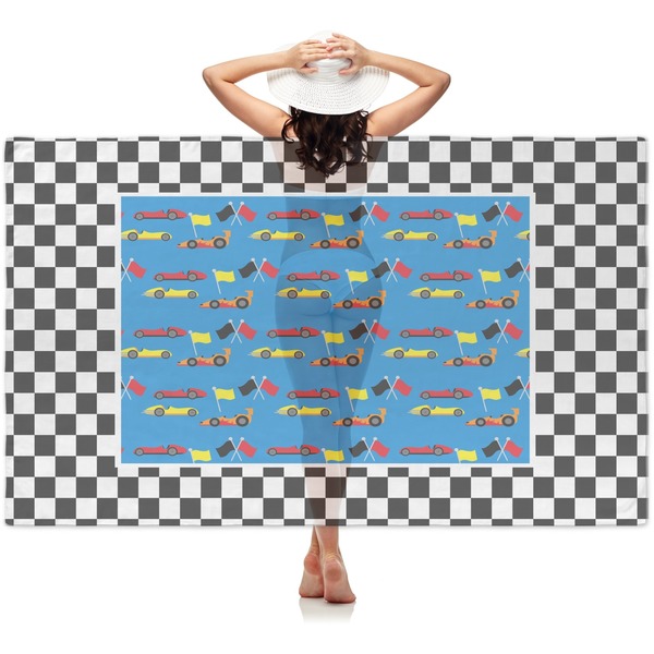Custom Checkers & Racecars Sheer Sarong