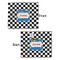 Checkers & Racecars Security Blanket - Front & Back View