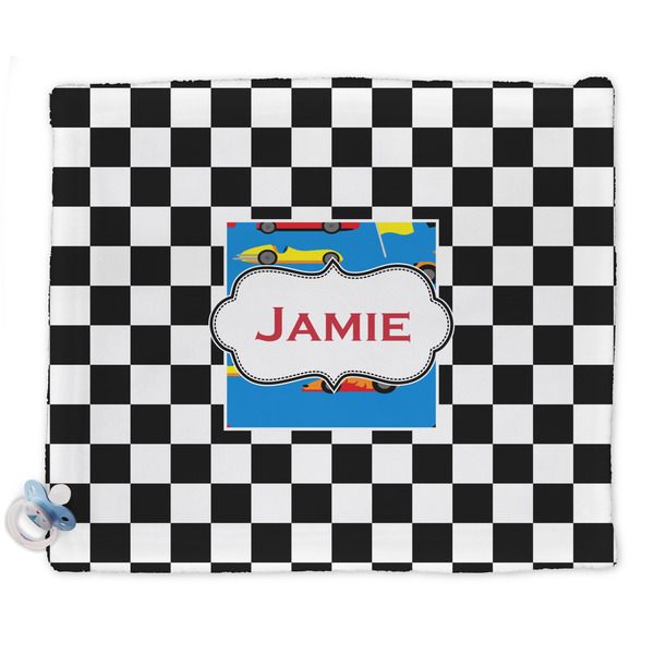 Custom Checkers & Racecars Security Blanket (Personalized)