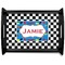 Checkers & Racecars Serving Tray Black Large - Main