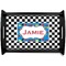 Checkers & Racecars Serving Tray Black Small - Main