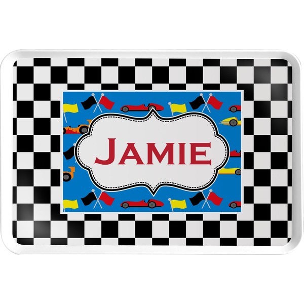 Custom Checkers & Racecars Serving Tray (Personalized)