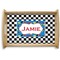 Checkers & Racecars Natural Wooden Tray - Small (Personalized)