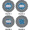 Checkers & Racecars Set of Appetizer / Dessert Plates (Approval)