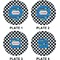 Checkers & Racecars Set of Lunch / Dinner Plates (Approval)