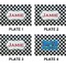 Checkers & Racecars Set of Rectangular Appetizer / Dessert Plates (Approval)