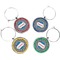 Checkers & Racecars Wine Charms (Set of 4) (Personalized)
