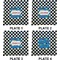 Checkers & Racecars Set of Square Dinner Plates (Approval)