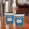 Checkers & Racecars Shot Glass - Two Tone - LIFESTYLE