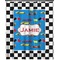 Checkers & Racecars Extra Long Shower Curtain - 70"x84" (Personalized)