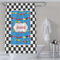 Checkers & Racecars Shower Curtain Lifestyle