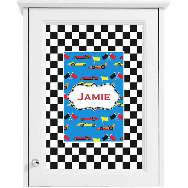 Checkers & Racecars Single Cabinet Decal