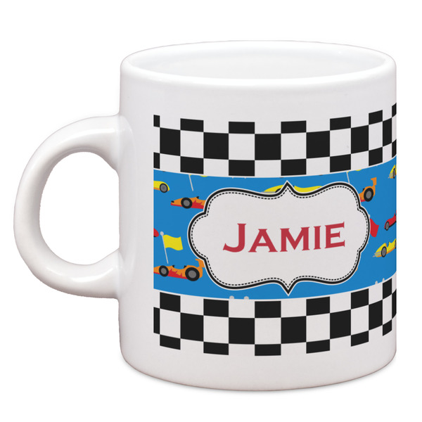Custom Checkers & Racecars Espresso Cup (Personalized)