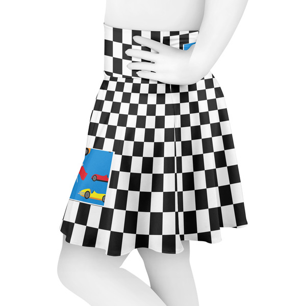 Checkers & Racecars Skater Skirt - Side