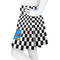 Checkers & Racecars Skater Skirt - Side
