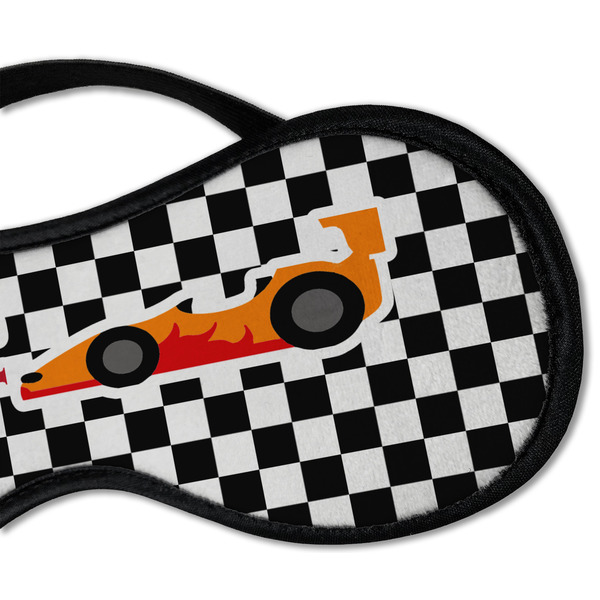 Checkers & Racecars Sleeping Eye Mask - DETAIL Large