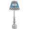 Checkers & Racecars Small Chandelier Lamp - LIFESTYLE (on candle stick)