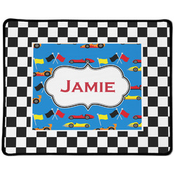 Checkers & Racecars Large Gaming Mouse Pad - 12.5" x 10" (Personalized)