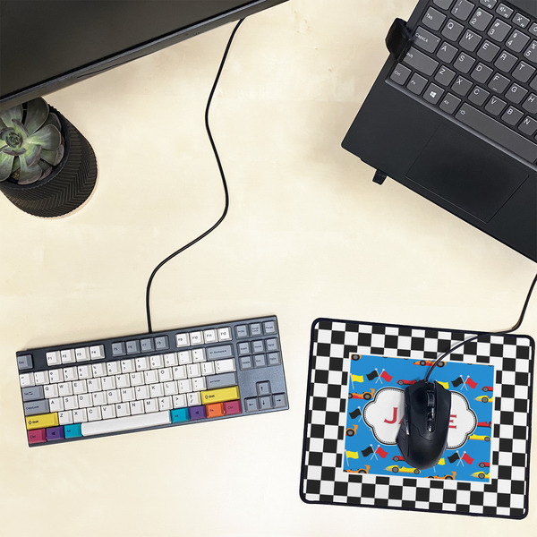 Checkers & Racecars Small Gaming Mats - LIFESTYLE
